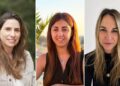 רייחן טישלר חיימוביץ', יעל פאר ושרון כהן, שלוש המנהלות החדשות בבתי הספר בהרצליה. צילום: דוברות עיריית הרצליה