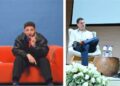 ביום (משמאל) בכנס עם ראש העיר - צילום: דוברות העירייה, בלילה (מימין) כותב ויוצר שירי ראפ - צילום: מתוך הקליפ החדש.