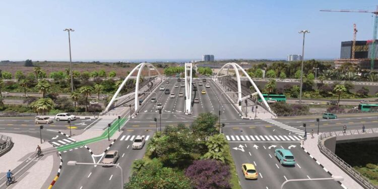 המחלף יהווה חוליה בציר מטרופוליני עתידי שייצור רצף תנועה מאזור חוף הים אל מרכזי הערים הרצליה ורמת השרון, ויהווה חלופה נוספת לציר שבעת הכוכבים העמוס. המחשה: אדר' עירית רז לוינסקי, י.ע.ל אדריכלות.