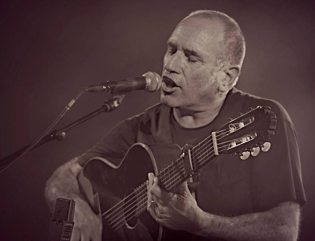דויד ברוזה בהופעה במצדה, 2012. צילום: Avinoam Michaeli / PikiWiki ישראל. רישיון CC BY 2.5.
