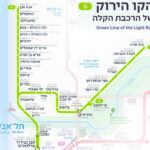 הקו הירוק של הדנקל מחבר בין חולון וראשון לציון בדרום, דרך תל אביב ועד הרצליה בצפון. אורך הקו 39 ק"מ, מתוכם 4.5 ק"מ תת קרקעיים, עם 62 תחנות, מתוכן ארבע תחנות תת קרקעיות. מקור: אתר נת"ע